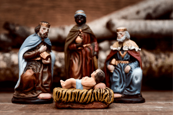 Three Kings Parade with floats and costumes in Malaga during Christmas
