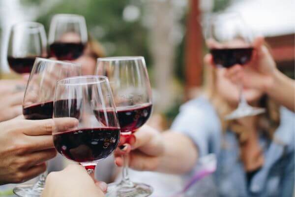 Traditional Malaga wine enjoyed in April